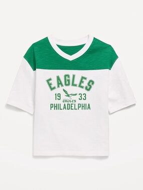 Philadelphia Eagles Kids White & Green Oversized Graphic Tee- Old Navy